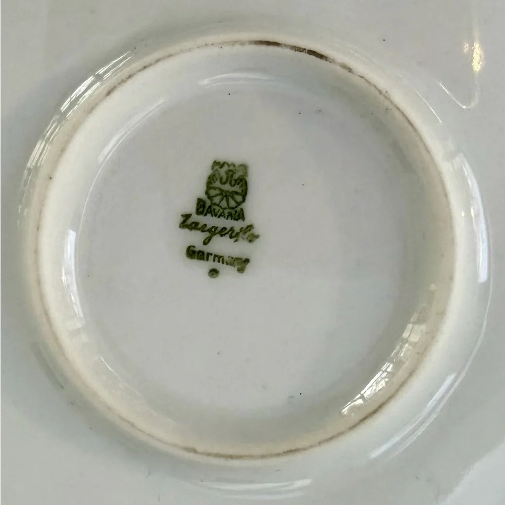 Vintage Porcelain PMR Jaeger & Co Bavaria Germany Chop Plate Large 12” Floral